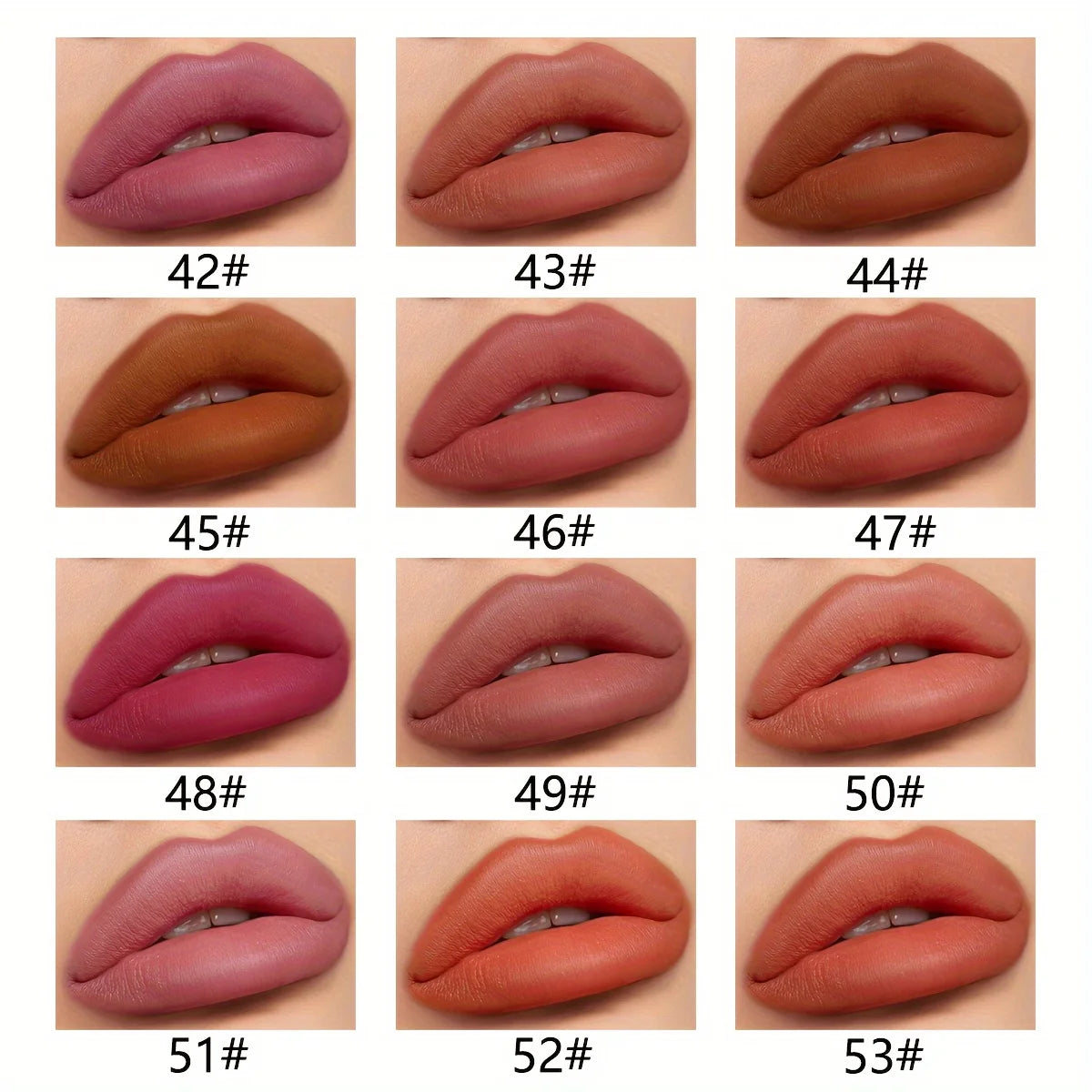 12-Color Matte Lip Liner & Lipstick Set Long-Lasting – BeautyByOla