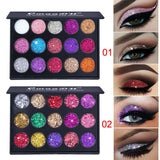 CmaaDu 15-Color Diamond Glitter Eyeshadow Palette Waterproof – BeautyByOla