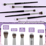 MAANGE 5PCS Detail Makeup Brush Kit Soft Bristles – BeautyByOla