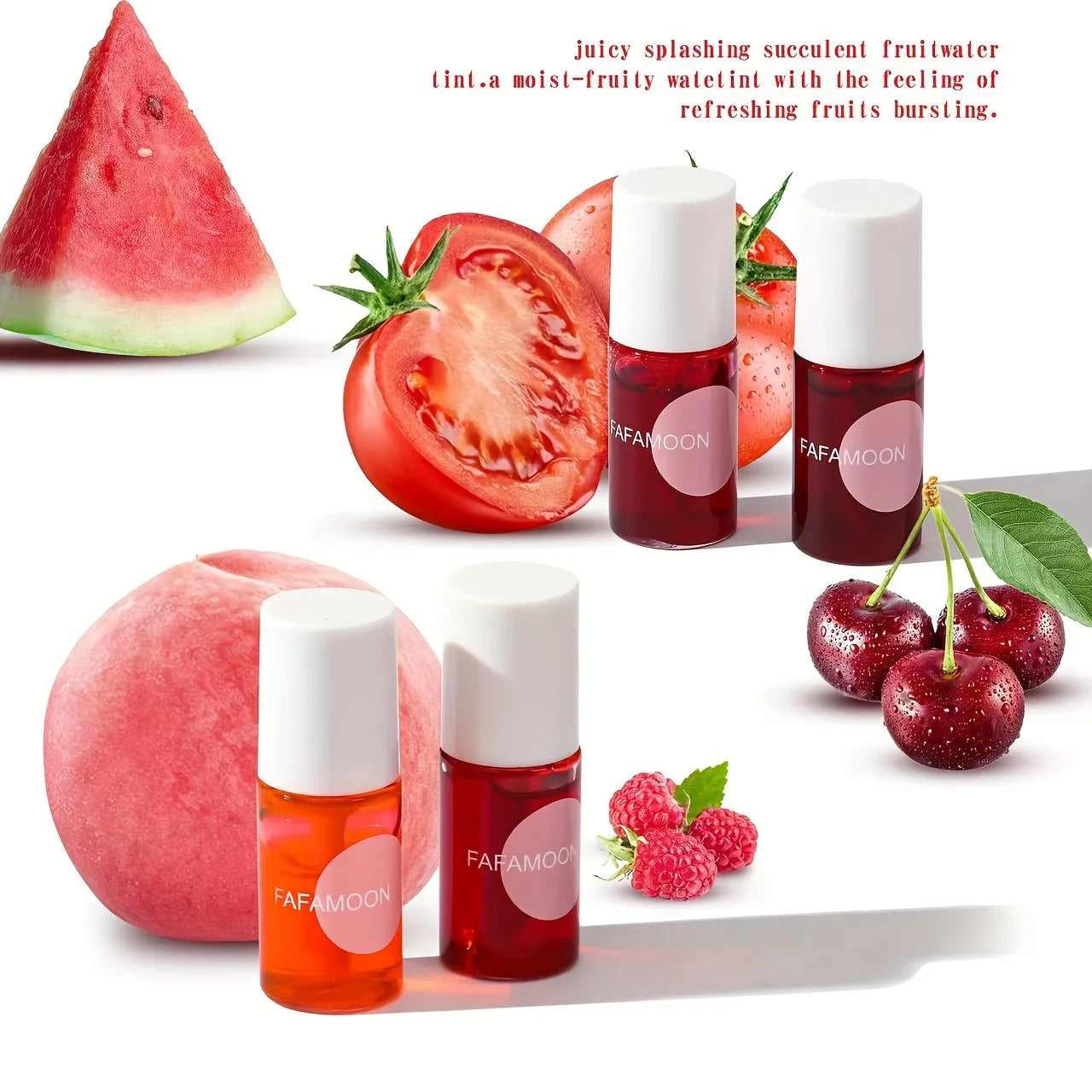 4-Color Fruity Lip Tint Waterproof Moisturizing Liquid Lipstick – BeautyByOla