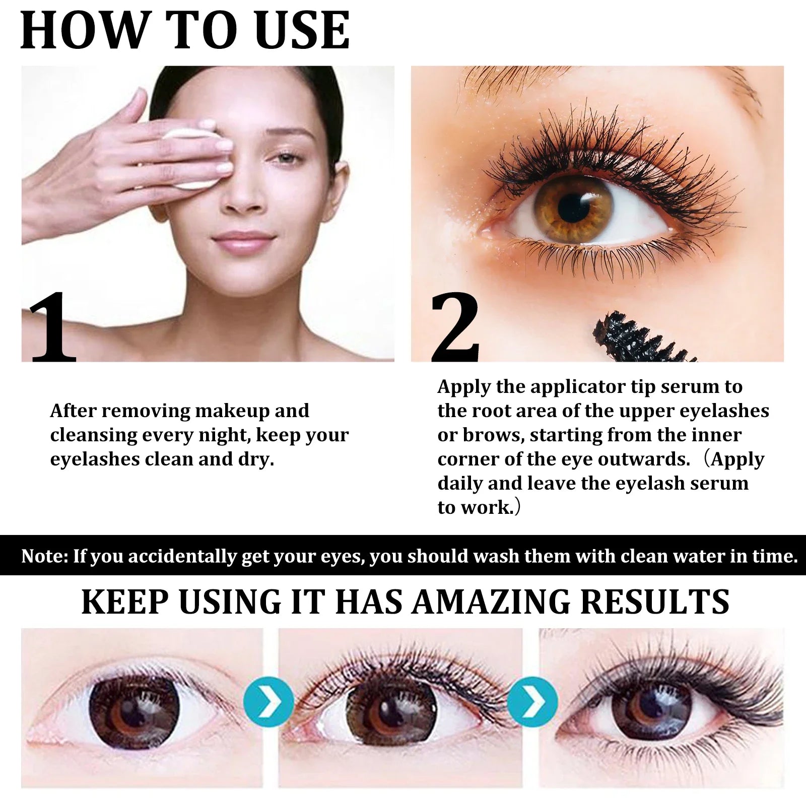 Natural Eyebrow & Eyelash Growth Serum with Castor Oil – BeautyByOla