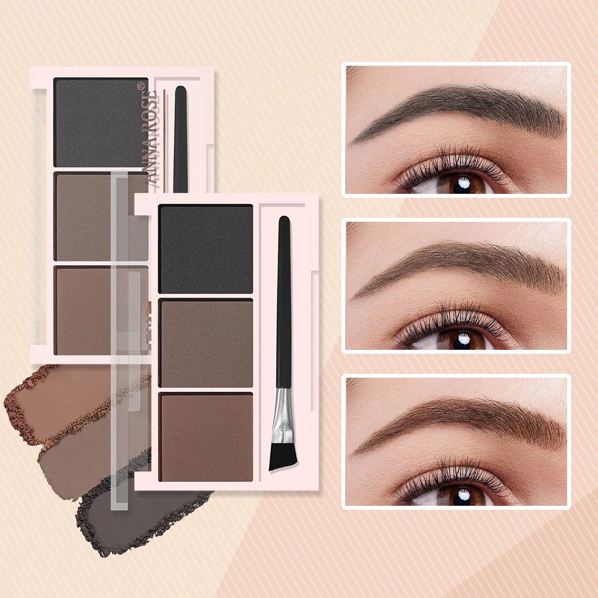 3-Color Eyebrow Powder Waterproof Long-Lasting Natural – BeautyByOla