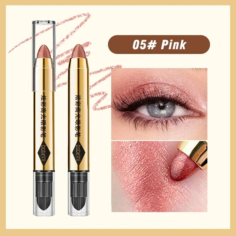 6-Color Double-Ended Eyeshadow Stick Matte & Glitter – BeautyByOla