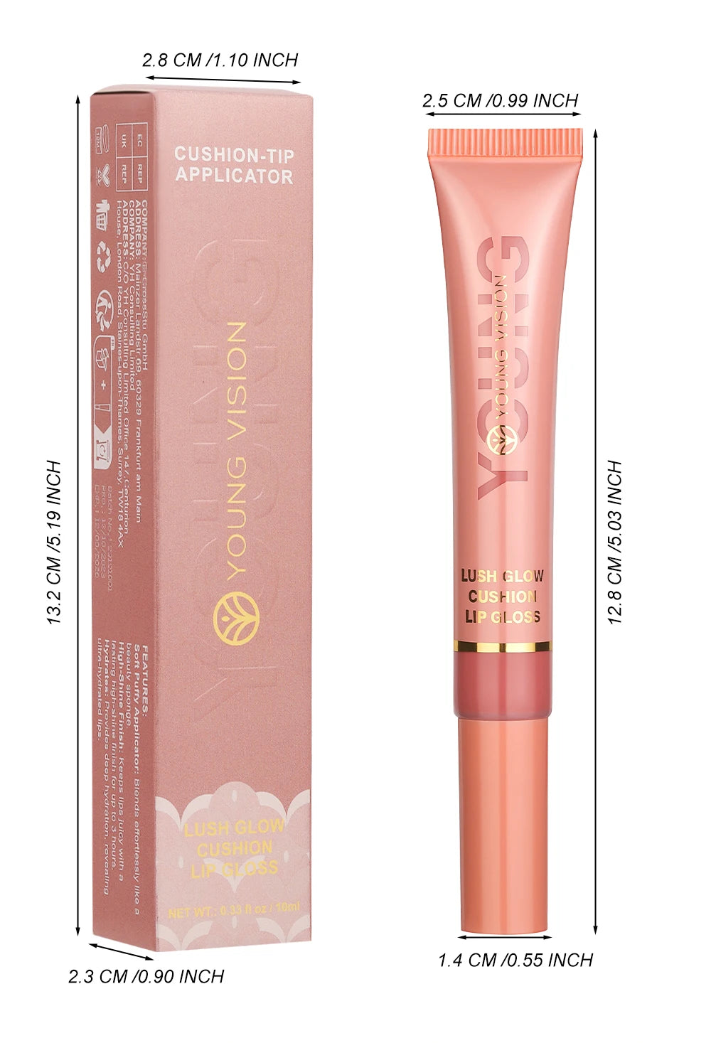 YOUNG VISION 6-Color Liquid Brightening Lip Gloss Moisturizing – BeautyByOla
