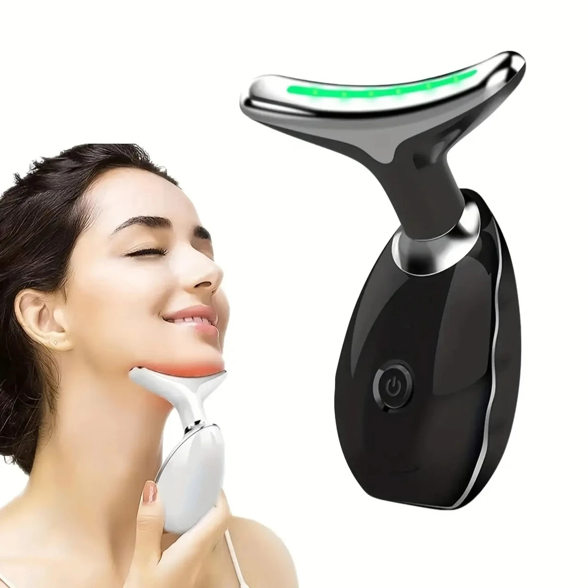 7-LED Neck & Face Massager Vibrating Skin Therapy – BeautyByOla