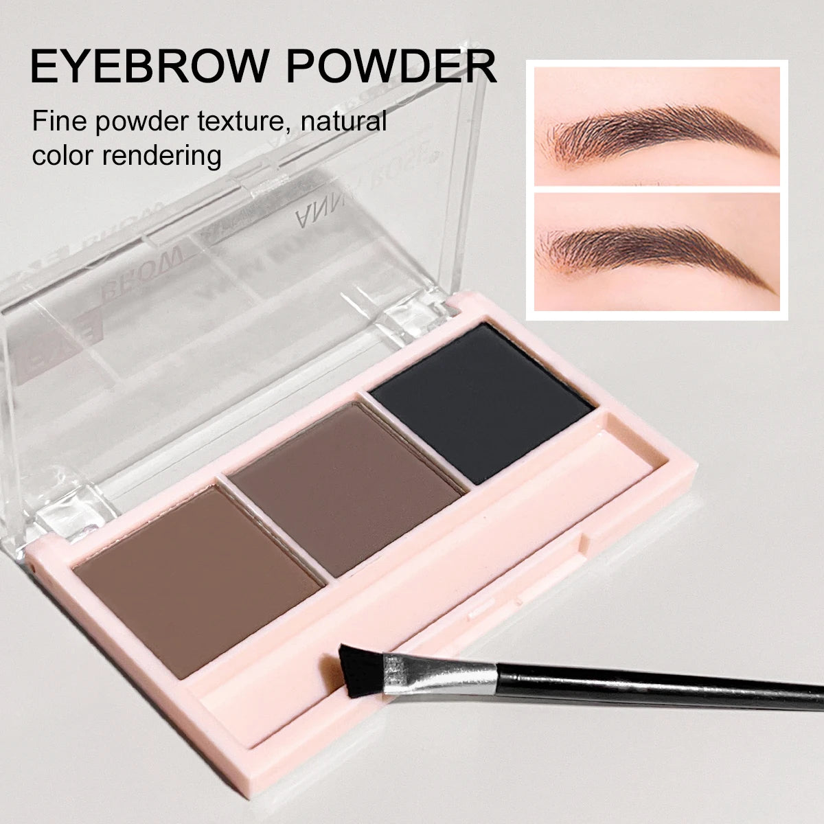 3-Color Eyebrow Powder Waterproof Long-Lasting Natural – BeautyByOla