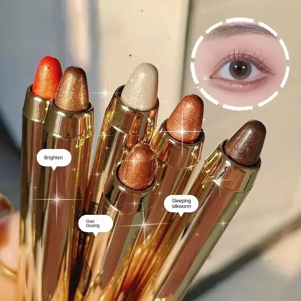 6-Color Double-Ended Eyeshadow Stick Matte & Glitter – BeautyByOla