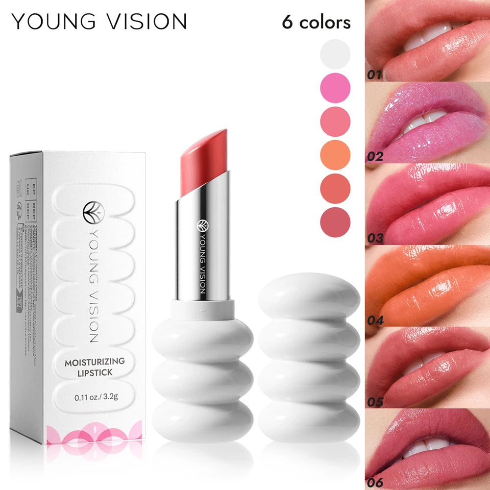 YOUNG VISION 6-Color Shimmer Moisturizing Lipstick Long-Lasting – BeautyByOla