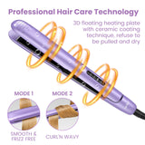 BeautyByOla – Sejoy Professional Electric Hair Curling Iron & Straightener, Multi-Function PTC Heater Curler & Crimper