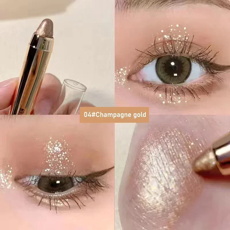 6-Color Double-Ended Eyeshadow Stick Matte & Glitter – BeautyByOla