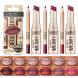 BeautyByOla – USHAS 12-Color Lip Liner & Lipstick Set, Matte, Long-Lasting Nude & Red Shades