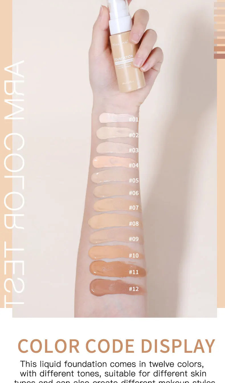 Liquid Foundation Concealer Waterproof Sweat-Resistant Makeup – BeautyByOla