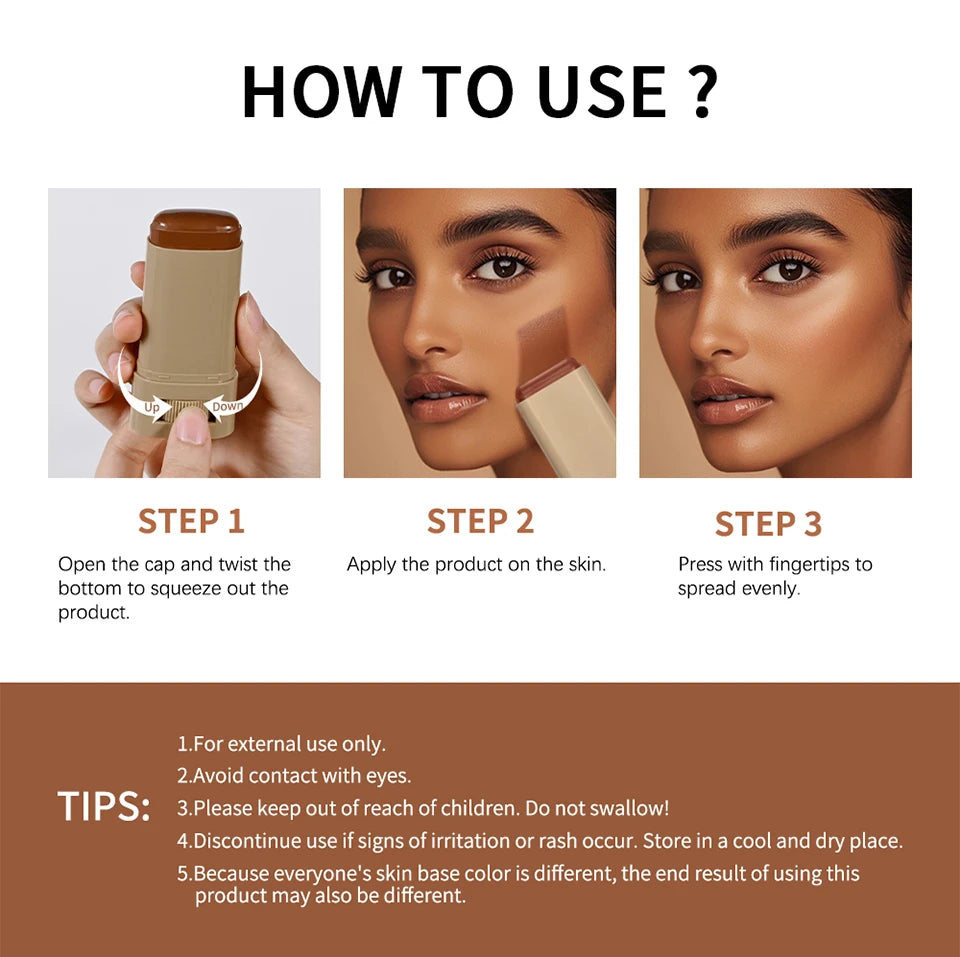 Stick Foundation Balm Serum High Coverage Smooth Plumper – BeautyByOla