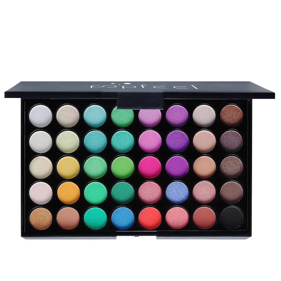 POPFEEL 40-Color Eyeshadow Palette Long-Lasting Brown & Pink – BeautyByOla