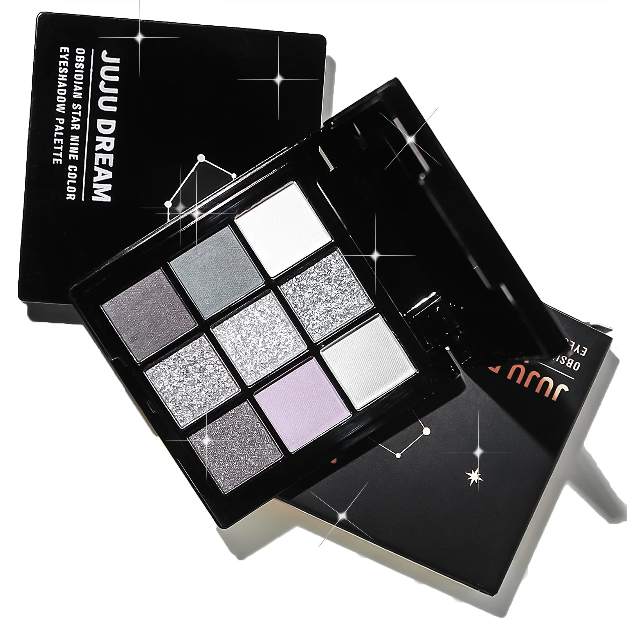 9-Color Eyeshadow Palette Gray-Pink Matte & Pearlescent – BeautyByOla