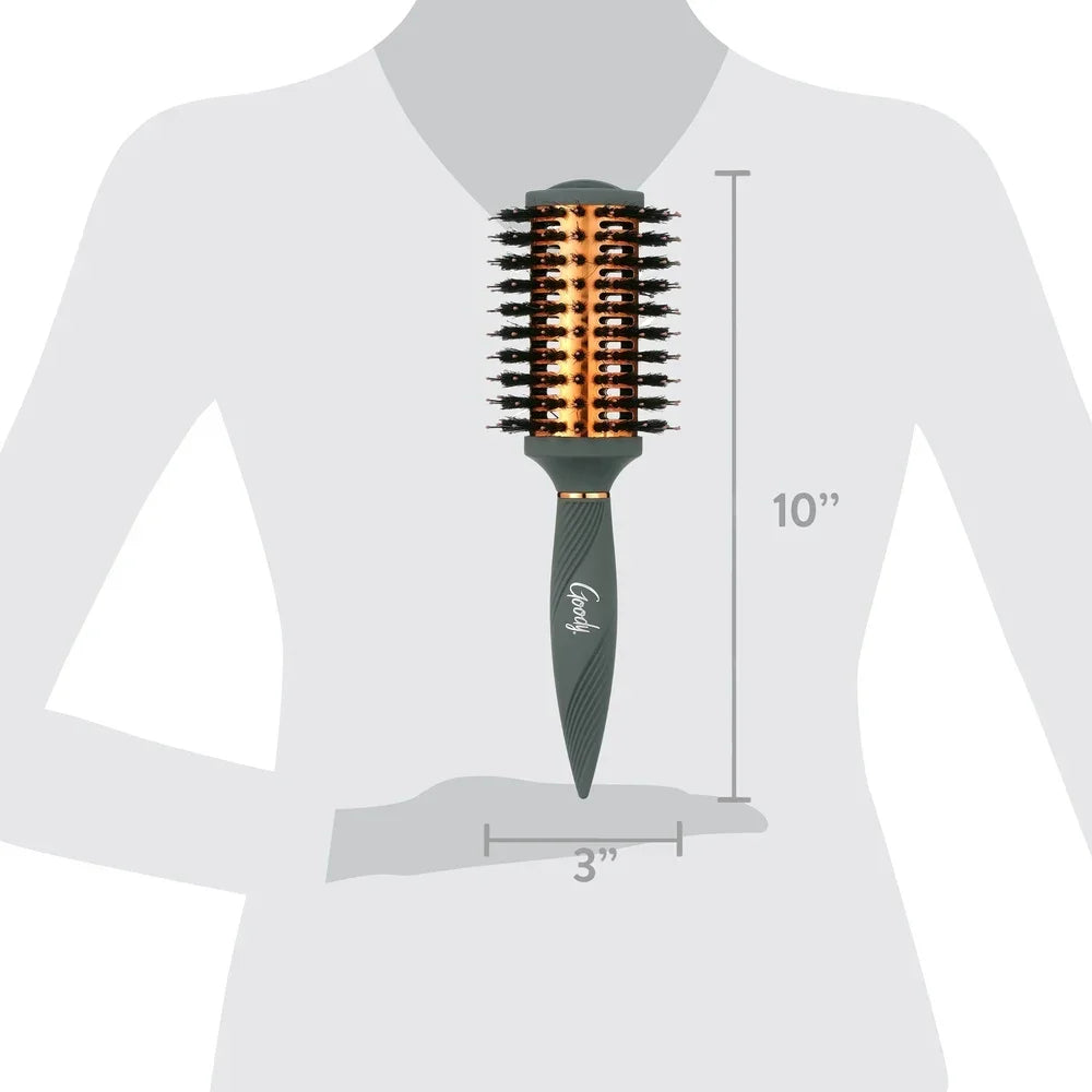 BeautyByOla – Heat 101 Round Brush Blow Dryer, Voluminous Waves & Curls, Frizz Control for All Hair Types