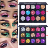 CmaaDu 15-Color Diamond Glitter Eyeshadow Palette Waterproof – BeautyByOla