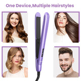 BeautyByOla – Sejoy Professional Electric Hair Curling Iron & Straightener, Multi-Function PTC Heater Curler & Crimper