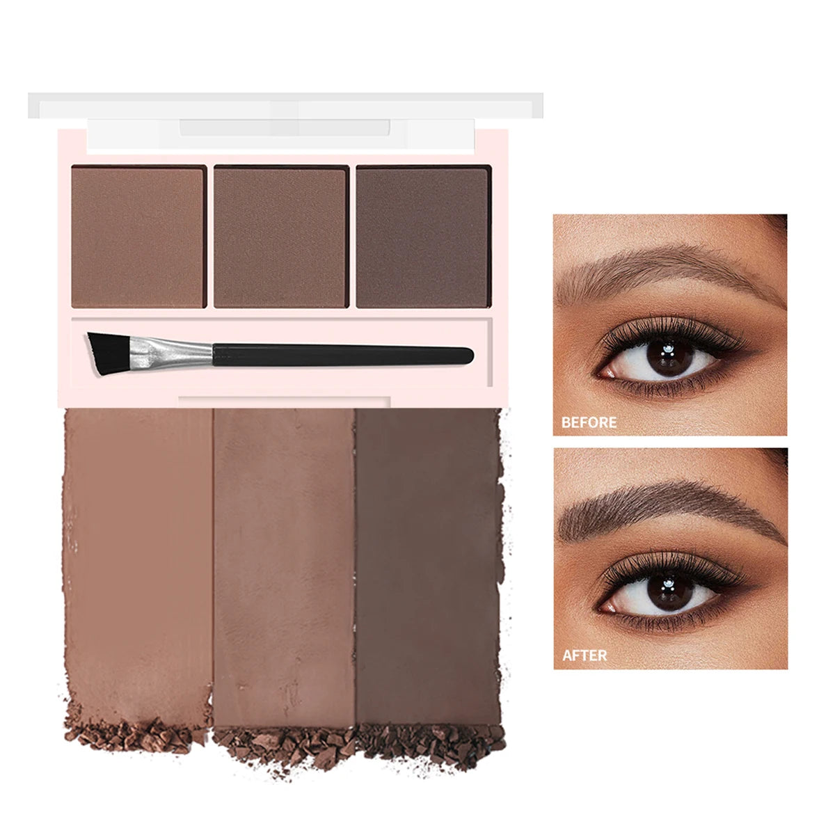 3-Color Eyebrow Powder Waterproof Long-Lasting Natural – BeautyByOla