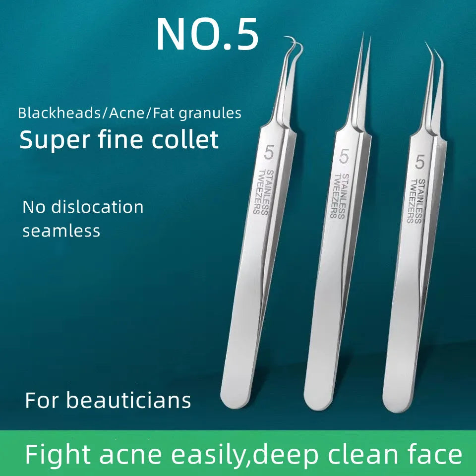 German No.5 Blackhead Remover Tweezers Ultra-Fine Acne Tool – BeautyByOla