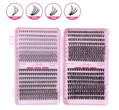 MJ 640pcs Individual Eyelash Extensions Clusters DIY – BeautyByOla