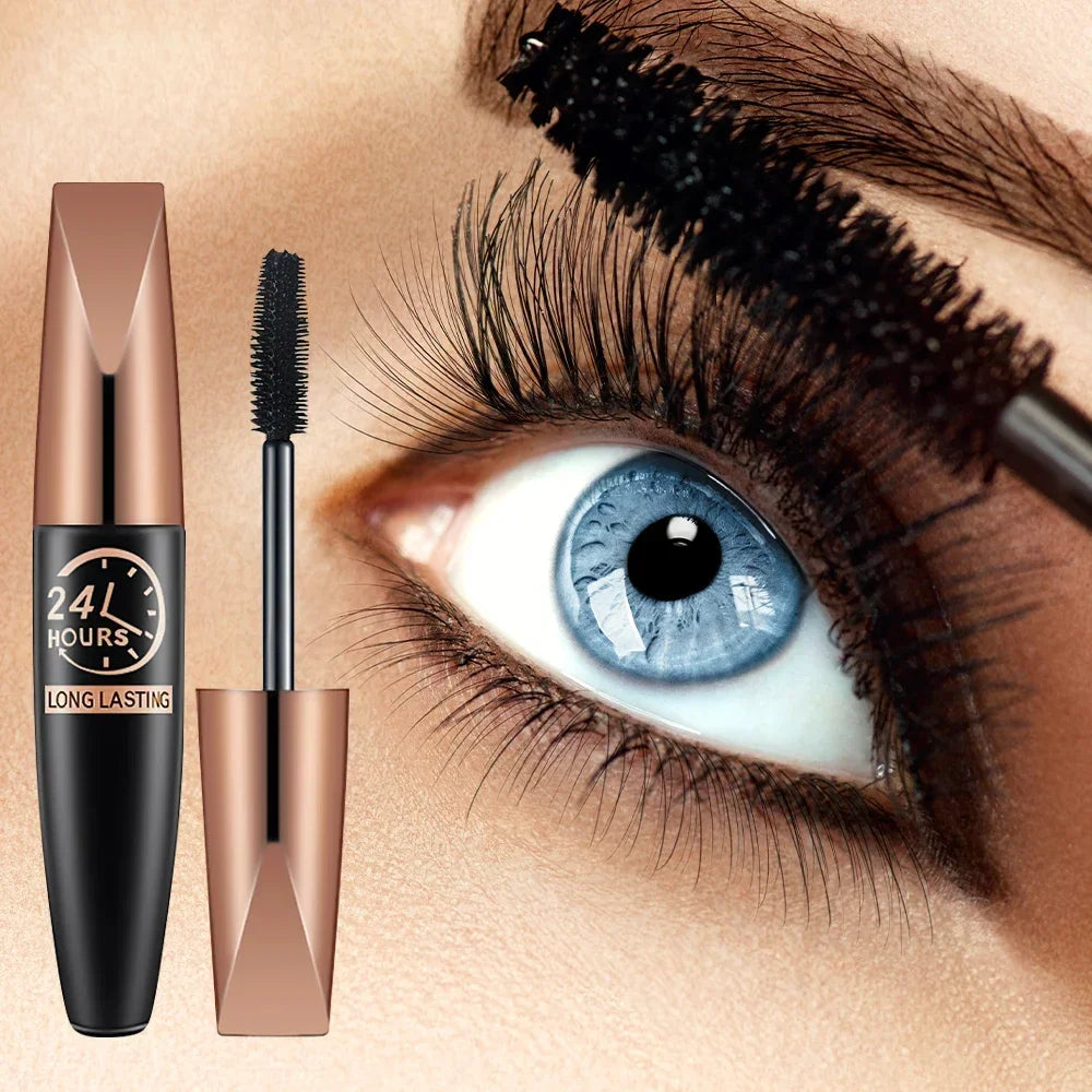 5D Waterproof Mascara Lengthening Black Fiber Eyelashes – BeautyByOla