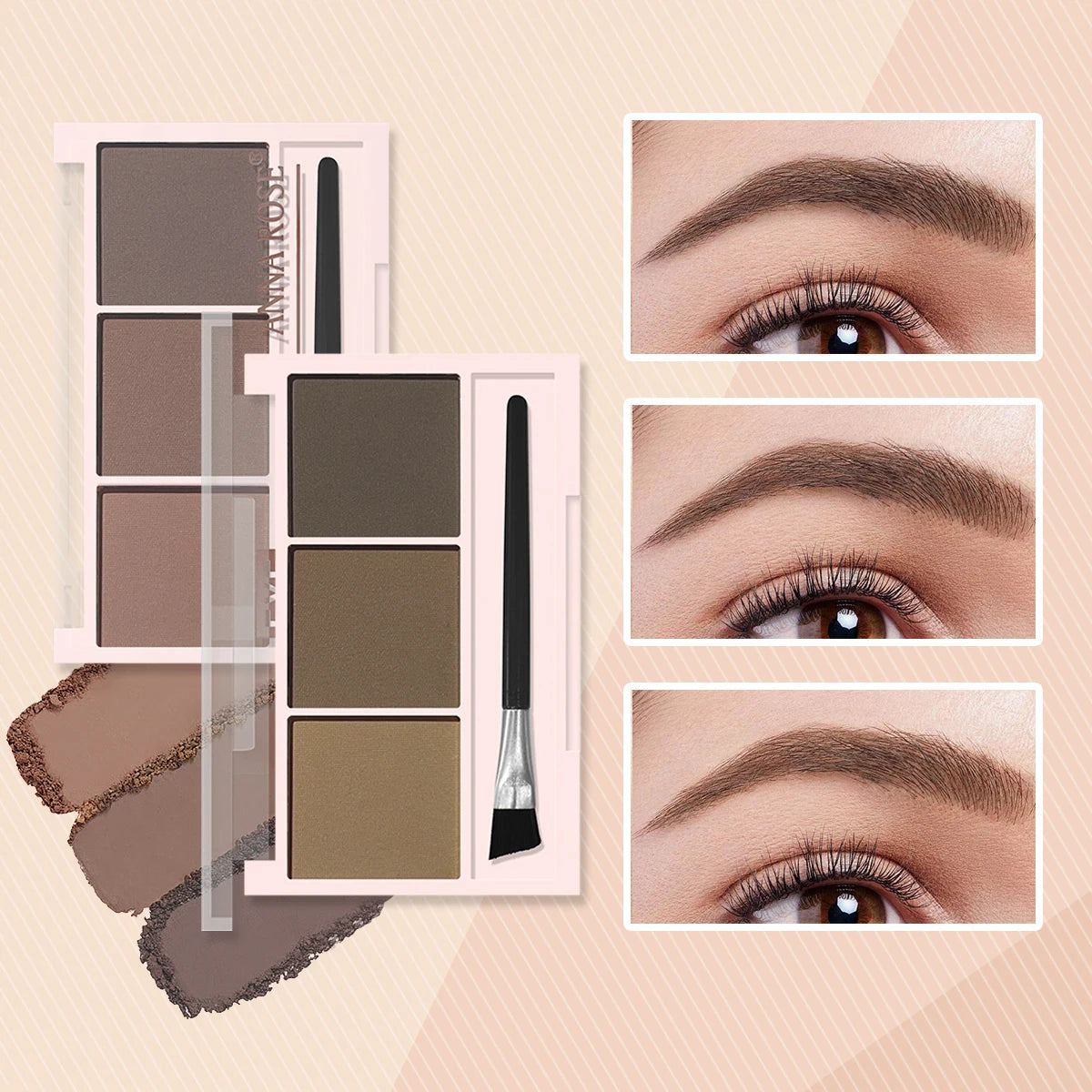 3-Color Eyebrow Powder Waterproof Long-Lasting Natural – BeautyByOla