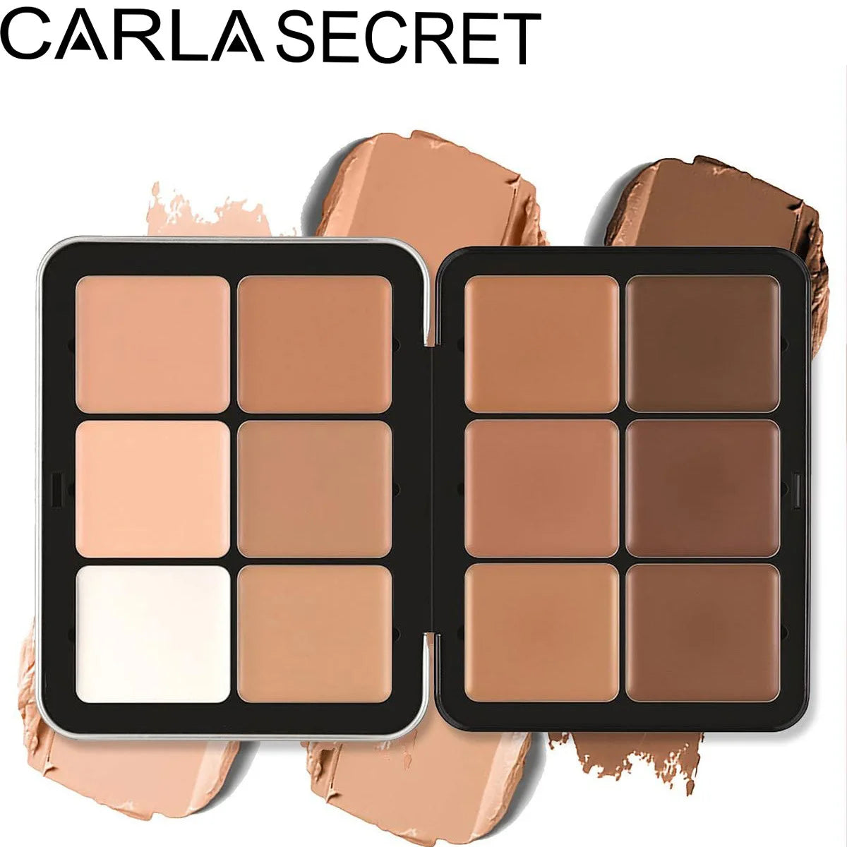 BeautyByOla – 12-Color Concealer Palette, Matte Cream Foundation for Face Makeup & Repair