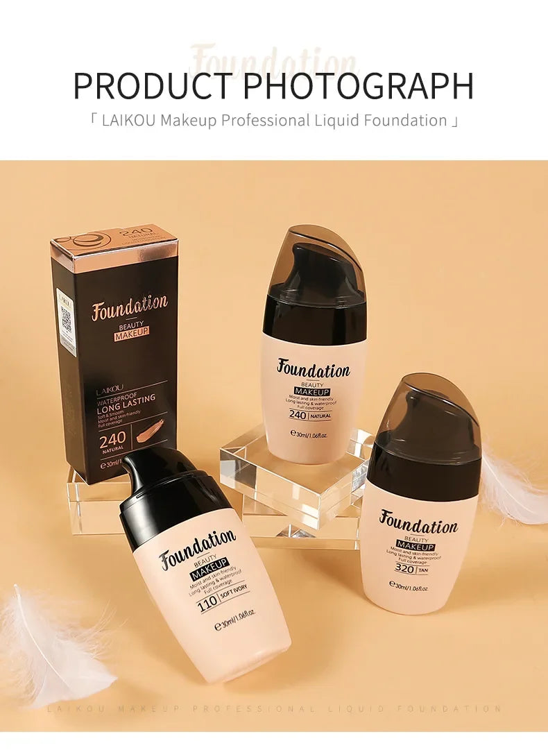 LAIKOU Liquid Foundation Moisturizing Long-Lasting 30ml – BeautyByOla