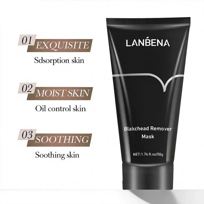 BeautyByOla – LANBENA Blackhead Removal Mask, Deep Cleansing & Pore Shrinking Treatment for Acne & Skin Brightening