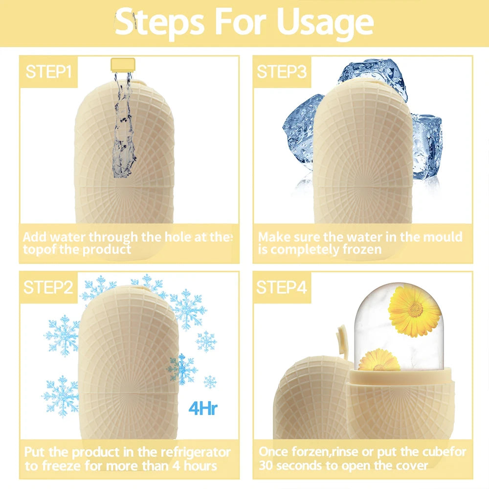 Ice Roller for Face & Eyes Silicone Cooling Facial Tool – BeautyByOla