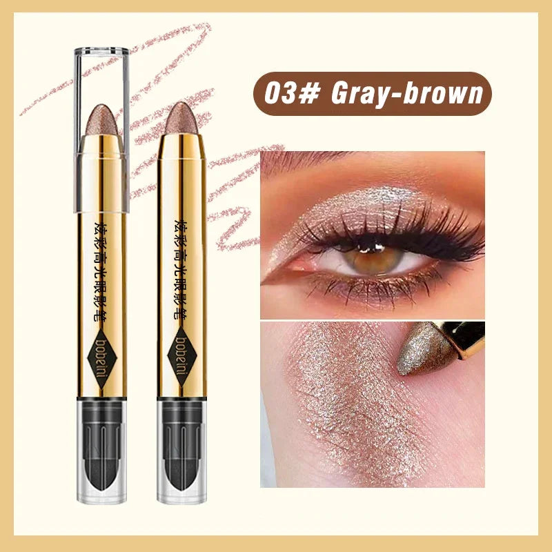 6-Color Double-Ended Eyeshadow Stick Matte & Glitter – BeautyByOla