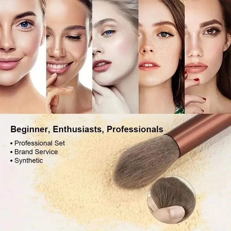 Professional Makeup Brush Set Soft Fluffy Foundation & Eyeshadow – BeautyByOla