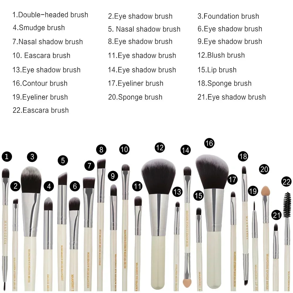 BeautyByOla – Professional Makeup Brush Set, Eyeshadow & Eyeliner Cosmetic Tools Kit