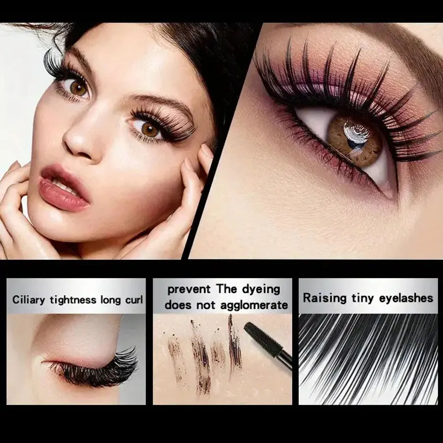 Waterproof 4D Mascara Thick Long Curling Smudge-Proof Makeup – BeautyByOla