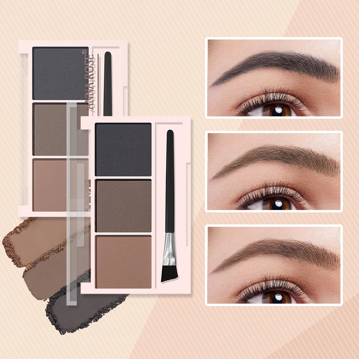 3-Color Eyebrow Powder Waterproof Long-Lasting Natural – BeautyByOla