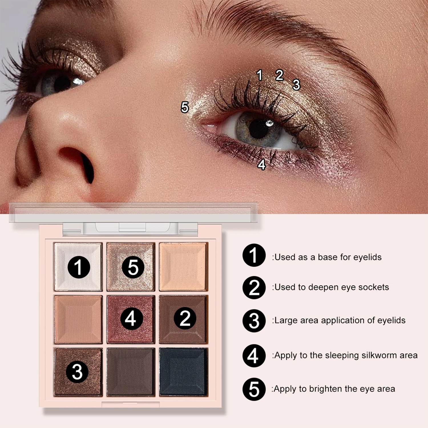 JUJU DREAM 9-Color Eyeshadow Palette Matte & Shimmer – BeautyByOla