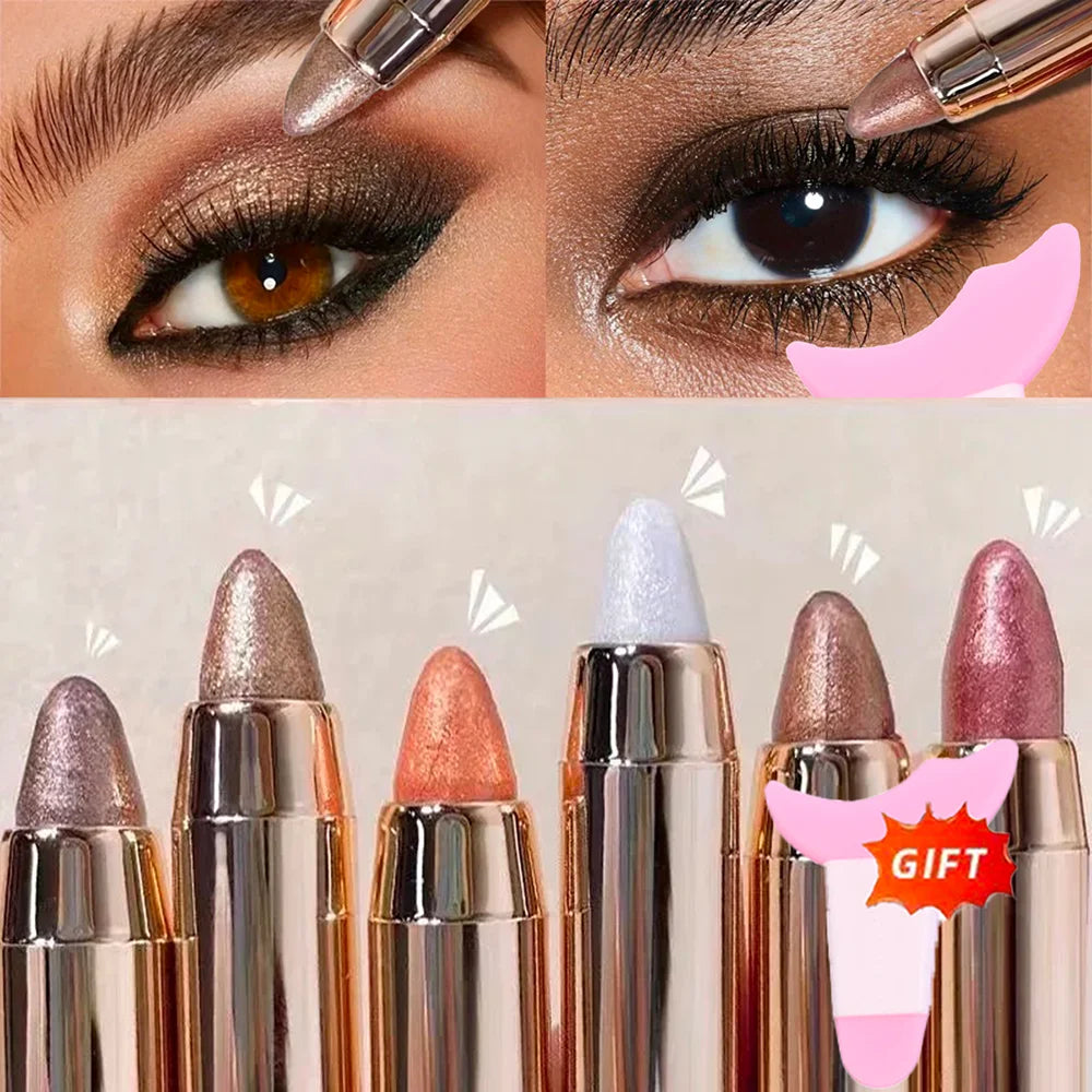 6-Color Double-Ended Eyeshadow Stick Matte & Glitter – BeautyByOla