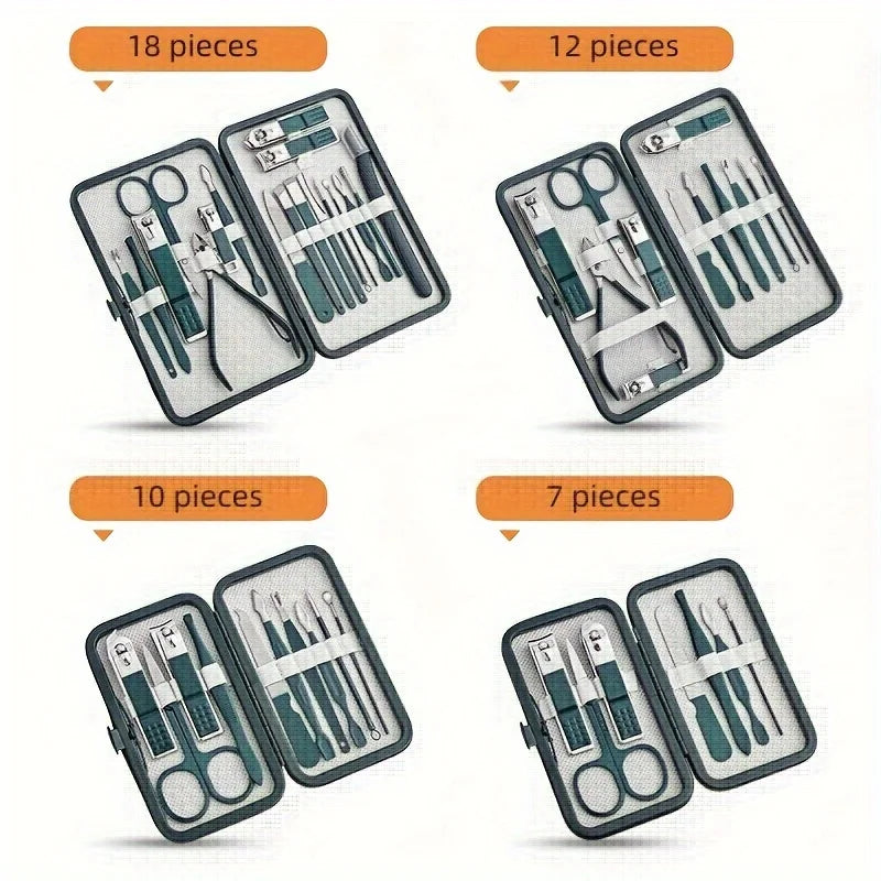 Nail Care Kit Stainless Steel Manicure & Pedicure Set – BeautyByOla