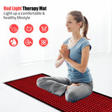 BeautyByOla – Full Body Red Light Mat 71"x31", 1280 LEDs Near-Infrared 660nm & 850nm Pad for Pain Relief
