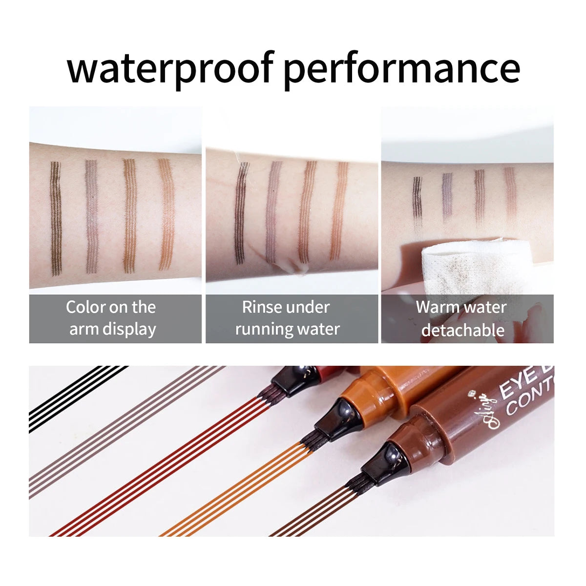 Four-Pronged Long-Lasting Waterproof Eyebrow Pencil – BeautyByOla