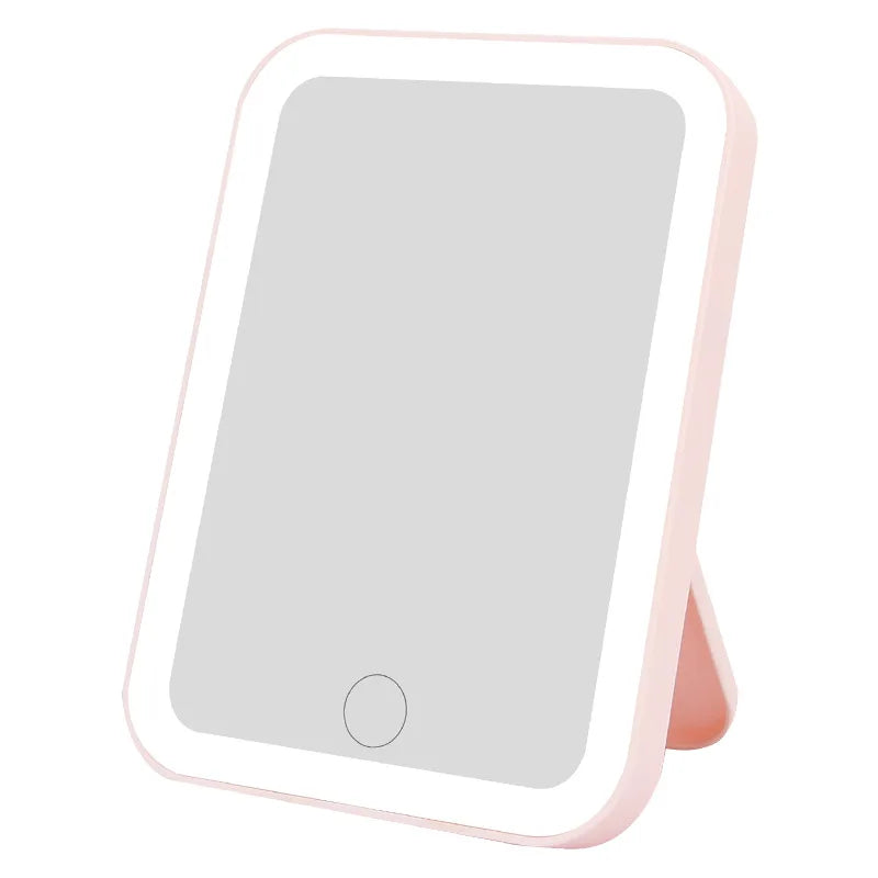 3-Color LED Vanity Mirror Touch Screen USB Rechargeable – BeautyByOla