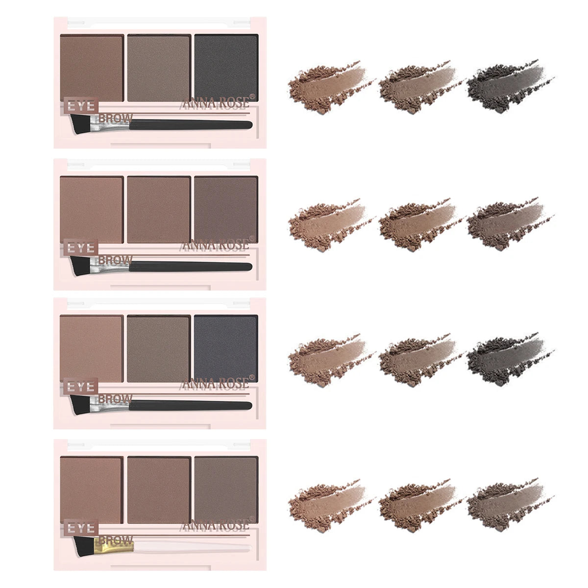 3-Color Eyebrow Powder Waterproof Long-Lasting Natural – BeautyByOla