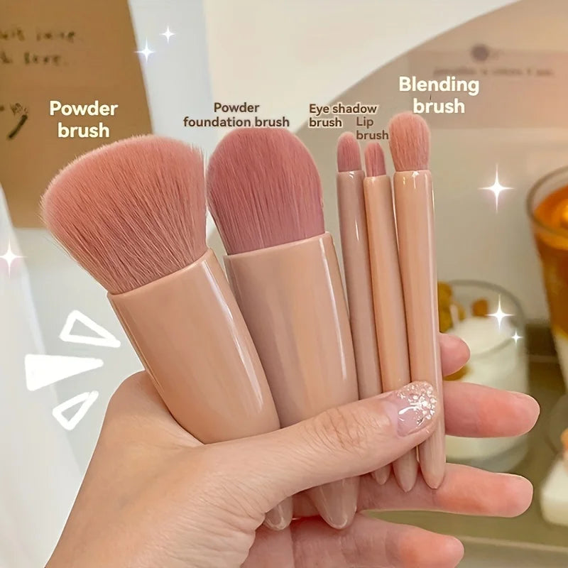 Portable Foldable Travel Makeup Brush Set with Mirror – BeautyByOla