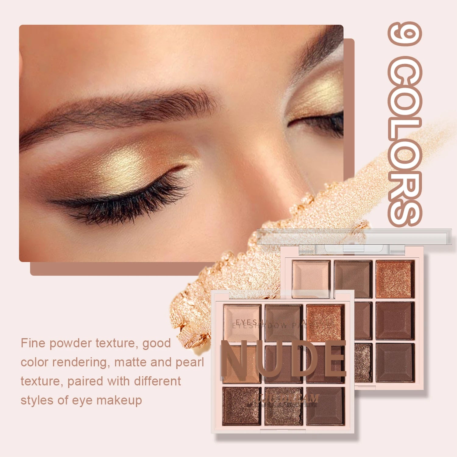 JUJU DREAM 9-Color Eyeshadow Palette Matte & Shimmer – BeautyByOla