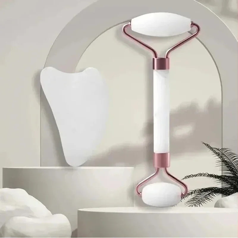 BeautyByOla – Female Facial & Neck Massage Roller, Double-Head Scraping Stick for Relaxation & Beauty