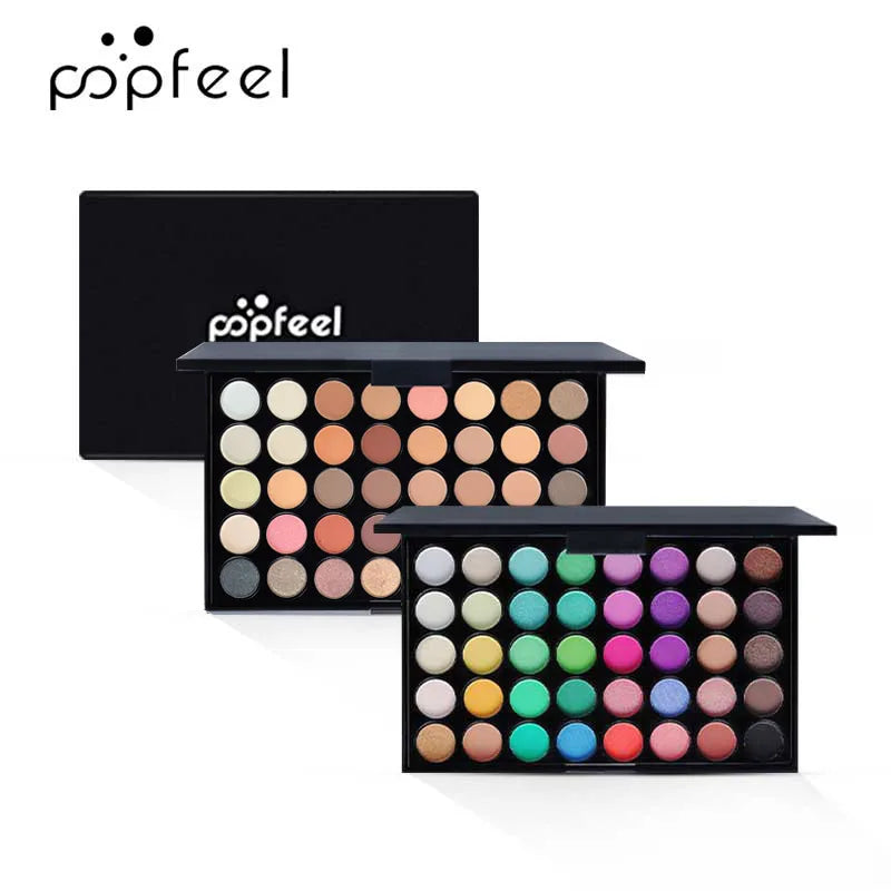 POPFEEL 40-Color Eyeshadow Palette Long-Lasting Brown & Pink – BeautyByOla