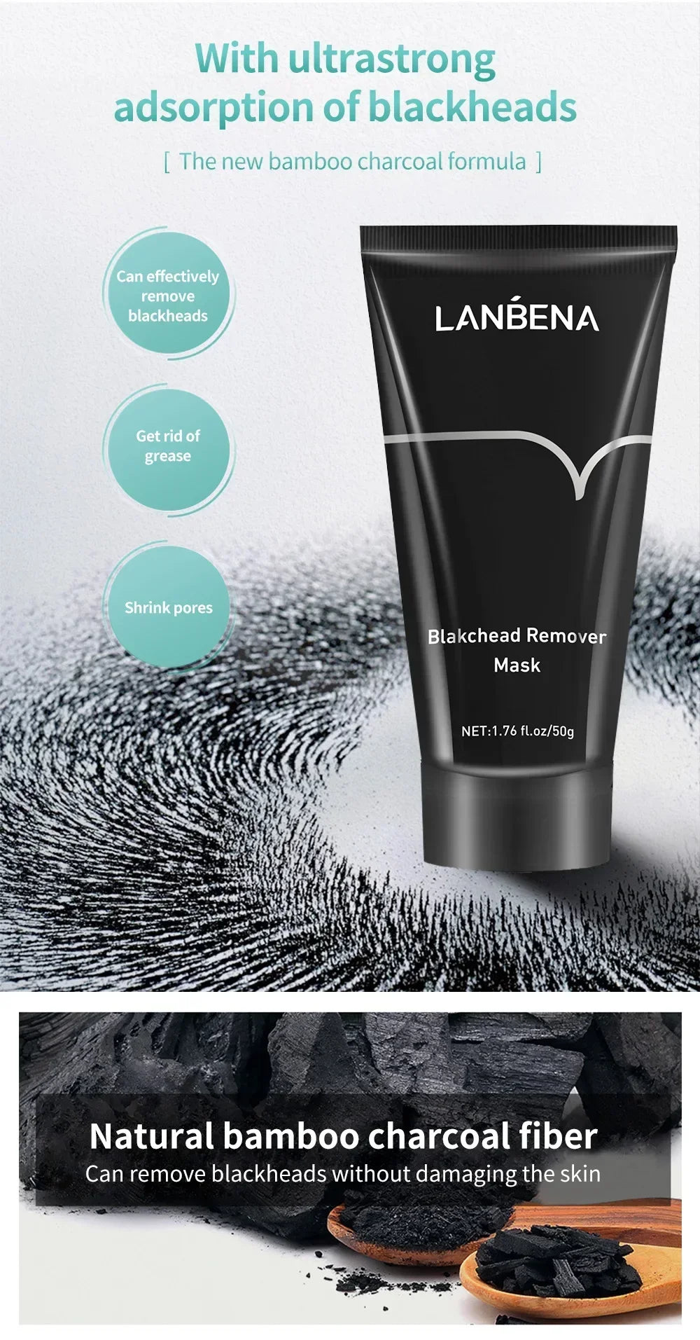 BeautyByOla – LANBENA Blackhead Removal Mask, Deep Cleansing & Pore Shrinking Treatment for Acne & Skin Brightening