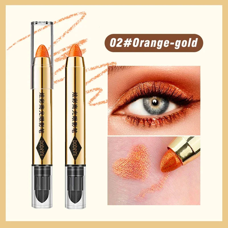 6-Color Double-Ended Eyeshadow Stick Matte & Glitter – BeautyByOla