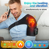 BeautyByOla – Electric Shoulder Support Brace with Heating & 3-Level Vibration, Shoulder Massager & Health Care Pad